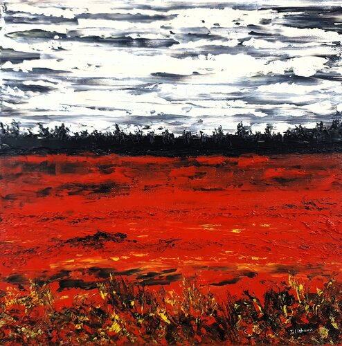Meadow after rain 1 de Daniel Urbaník, Pintura a la venta en Singulart