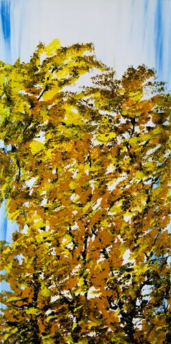 Autumn trees di Daniel Urbaník, Pittura in vendita su Singulart
