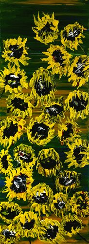 Blooming sunflowers 1 van Daniel Urbaník, Schilderij te koop op Singulart
