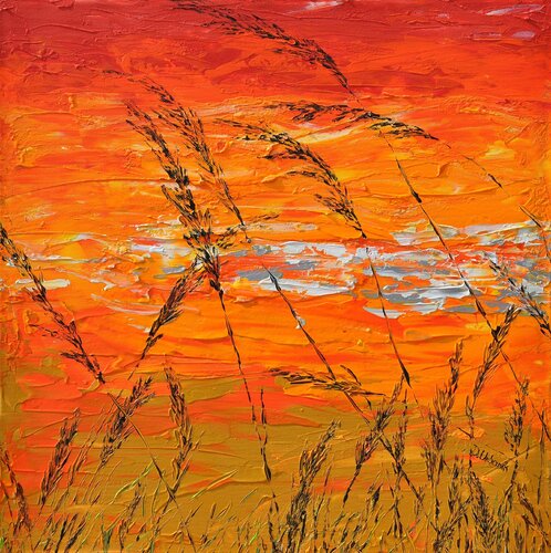 Grass in gold von Daniel Urbaník, Malerei kaufen auf Singulart