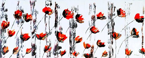 Poppies 2 van Daniel Urbaník, Schilderij te koop op Singulart