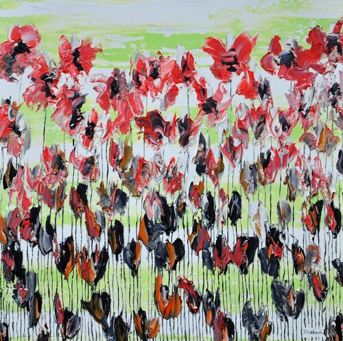 Poppy flowers 2 von Daniel Urbaník, Malerei kaufen auf Singulart