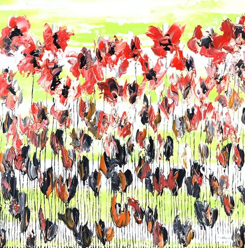 Poppy flowers 2 by Daniel Urbaník, Painting for Sale on Singulart