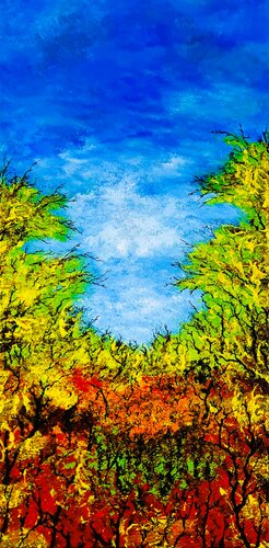 Burning autumn 1 di Daniel Urbaník, Pittura in vendita su Singulart