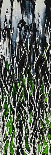 Birches In Storm 1 by Daniel Urbaník, Painting for Sale on Singulart