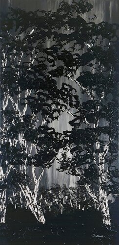 Birch eclipse 1 van Daniel Urbaník, Schilderij te koop op Singulart