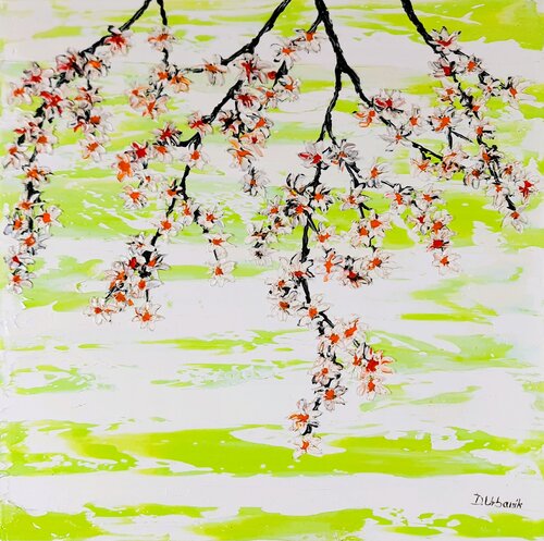 Cherries in the spring 2 von Daniel Urbaník, Malerei kaufen auf Singulart