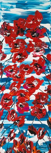 Poppy song 2 van Daniel Urbaník, Schilderij te koop op Singulart