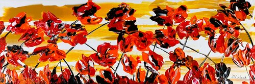 Poppy song 8 by Daniel Urbaník, Painting for Sale on Singulart