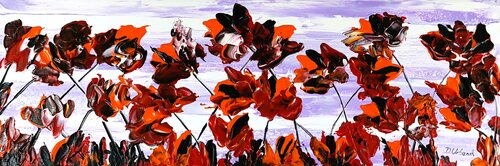 Poppy song 9 by Daniel Urbaník, Painting for Sale on Singulart