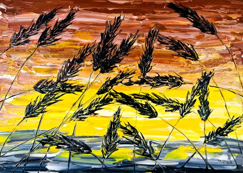 Grass in brown van Daniel Urbaník, Schilderij te koop op Singulart