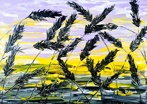 Grass in purple van Daniel Urbaník, Schilderij te koop op Singulart