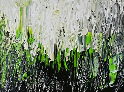 Blizzard In Green di Daniel Urbaník, Pittura in vendita su Singulart