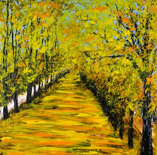 Yellow autumn van Daniel Urbaník, Schilderij te koop op Singulart