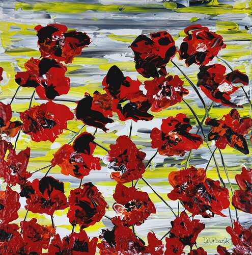 Red poppies 4 von Daniel Urbaník, Malerei kaufen auf Singulart