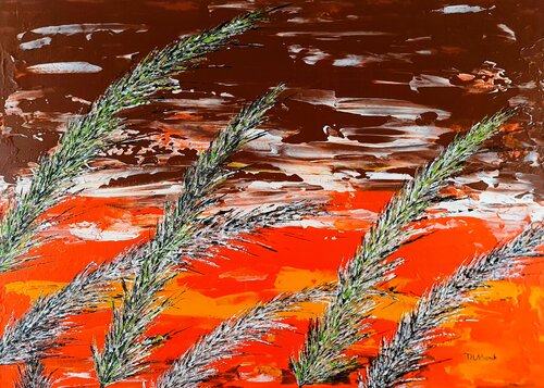 Grass In Brown Color di Daniel Urbaník, Pittura in vendita su Singulart