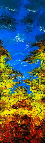 Blue Autumn Sky par Daniel Urbaník, Peinture en vente sur Singulart