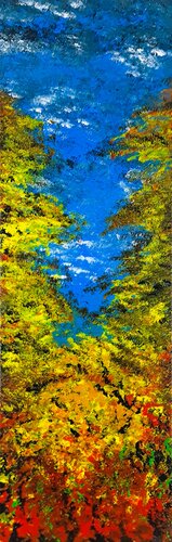 Blue Autumn Sky 1 by Daniel Urbaník, Painting for Sale on Singulart