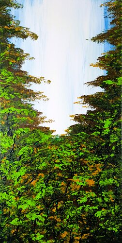 Nice forest 3 by Daniel Urbaník, Painting for Sale on Singulart