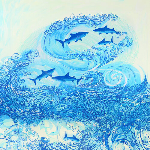 Haie im Meer von Ebru Eruelkue, Digital kaufen auf Singulart