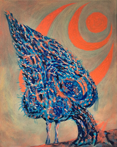 Bird with head down van Ebru Eruelkue, Afdruk te koop op Singulart