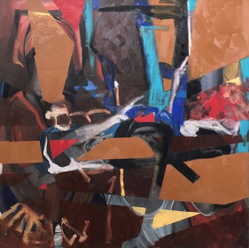 GeoFlux (Seen from above), (2023) van Denise Carvalho, Schilderij te koop op Singulart