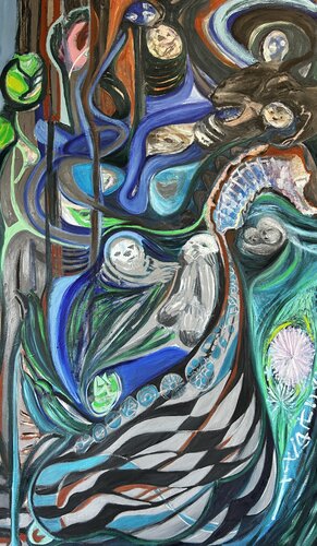 The song of the Valkyries (2026) van Denise Carvalho, Schilderij te koop op Singulart