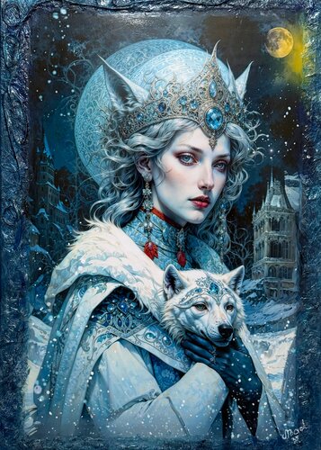 Whisper of Lunar Frost de Elena Vasilyeva, Pintura a la venta en Singulart