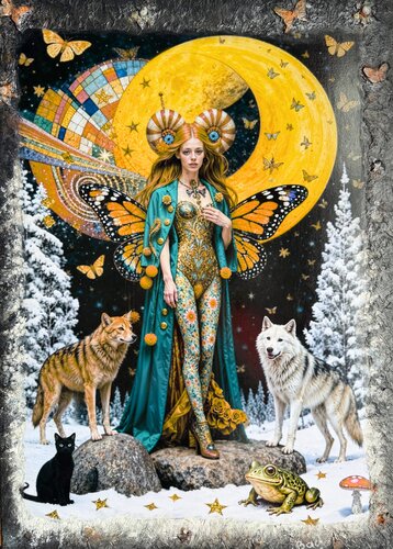 Guardian of the Lunar Arena van Elena Vasilyeva, Schilderij te koop op Singulart