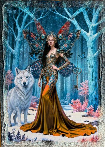 “The Last Key of Winter” from the series “Circus of the Stars” van Elena Vasilyeva, Schilderij te koop op Singulart
