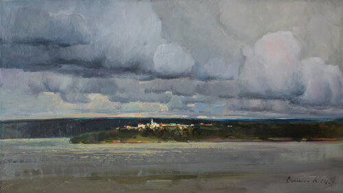 The Impending Downpour. di Karina Voloshko, Pittura in vendita su Singulart