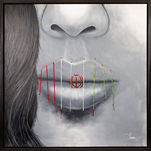 Freedom of expression_Iranian Woman von Iman Scheiko, Malerei kaufen auf Singulart