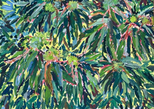 Chataignes en fleur von Kristina Foggensteiner, Malerei kaufen auf Singulart