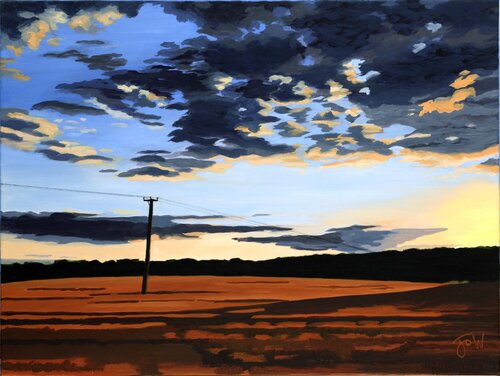 Sunset walk III by Jo Willis, Painting for Sale on Singulart
