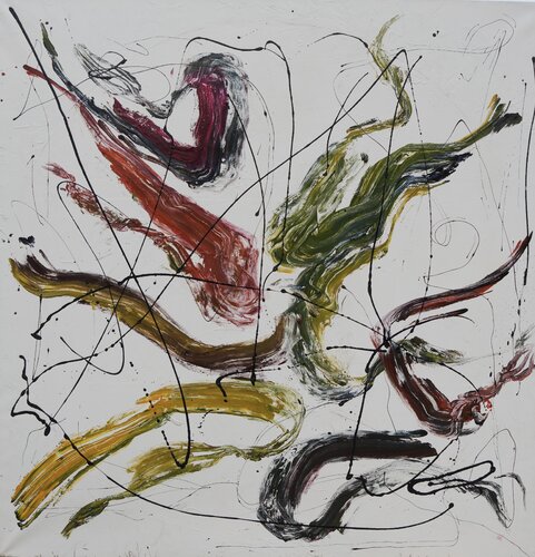 Mon chant vibratoire danse, se transforme, se découvre, apprend et s’ordonne par amour. van Patrick COTTENCIN, Schilderij te koop op Singulart