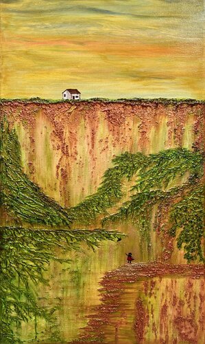 Das Haus am Rand by Heidi Meinhardt, Painting for Sale on Singulart