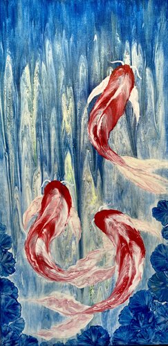 Tanz der Koi van Heidi Meinhardt, Schilderij te koop op Singulart