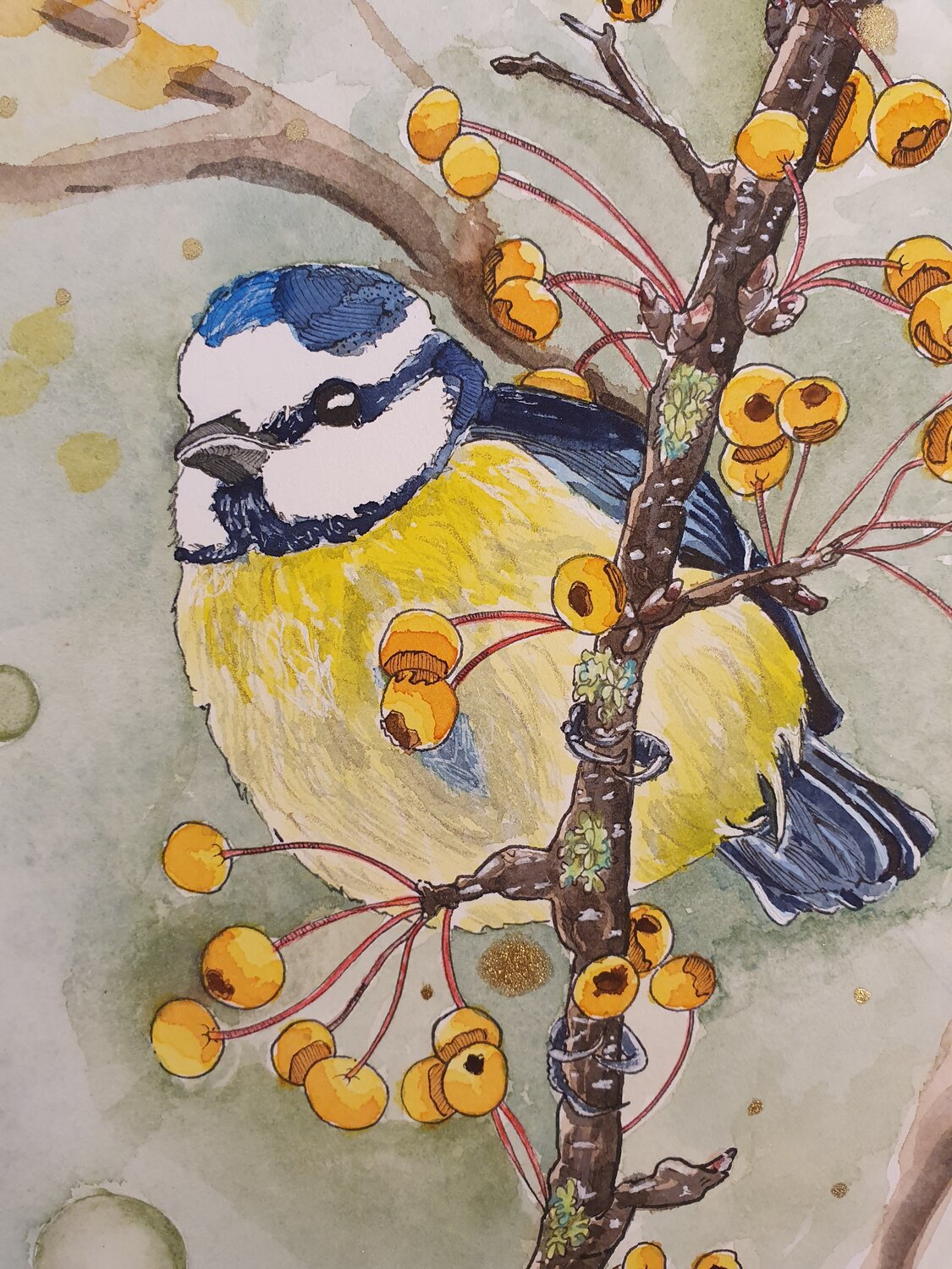 超美品！値下げ交渉あり。原画金箔を押した赤薔薇アクリル画絵画
