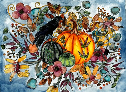 Novemberfarbig van Bianca Käch, Werk op papier te koop op Singulart