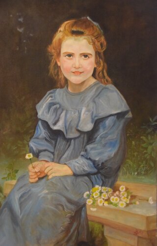 Die Gänseblumchen  nach Bouguereau von Birger Dicke, Malerei kaufen auf Singulart