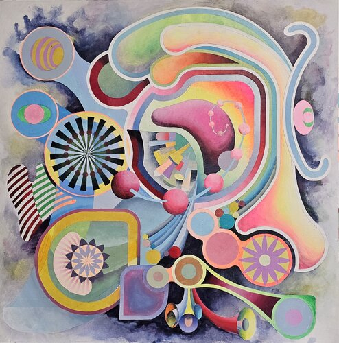 Disco Portal. van Oliver Perry, Schilderij te koop op Singulart