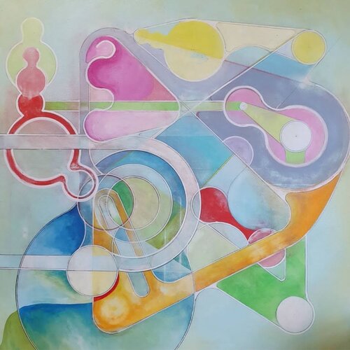Circular Colour. Blueprint No 7 by Oliver Perry, 회화 for Sale on Singulart