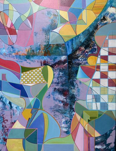 Overlapping Ideals Within Vistas of Infinity. van Oliver Perry, Schilderij te koop op Singulart