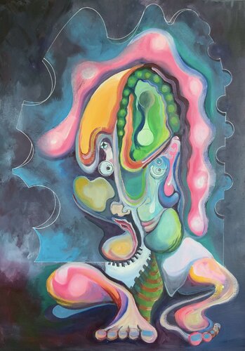 The ebb and flow of social dysfunction. von Oliver Perry, Malerei kaufen auf Singulart