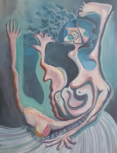 Free-falling. van Oliver Perry, Schilderij te koop op Singulart