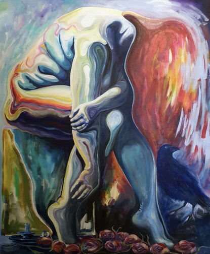 The messenger. by Oliver Perry, 회화 for Sale on Singulart