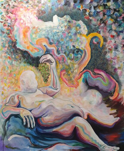 The grapes of wrath. (Feeding frenzy). by Oliver Perry, 회화 for Sale on Singulart