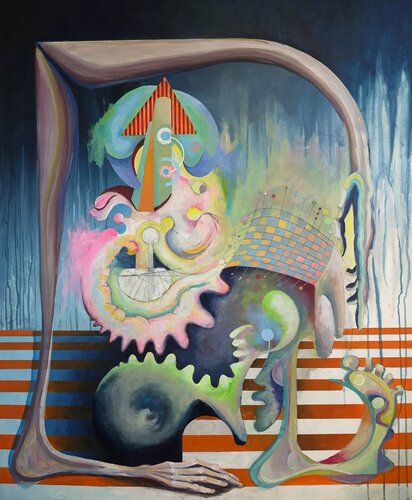 The Catastrophic Tic Toxic Engine. by Oliver Perry, Painting for Sale on Singulart