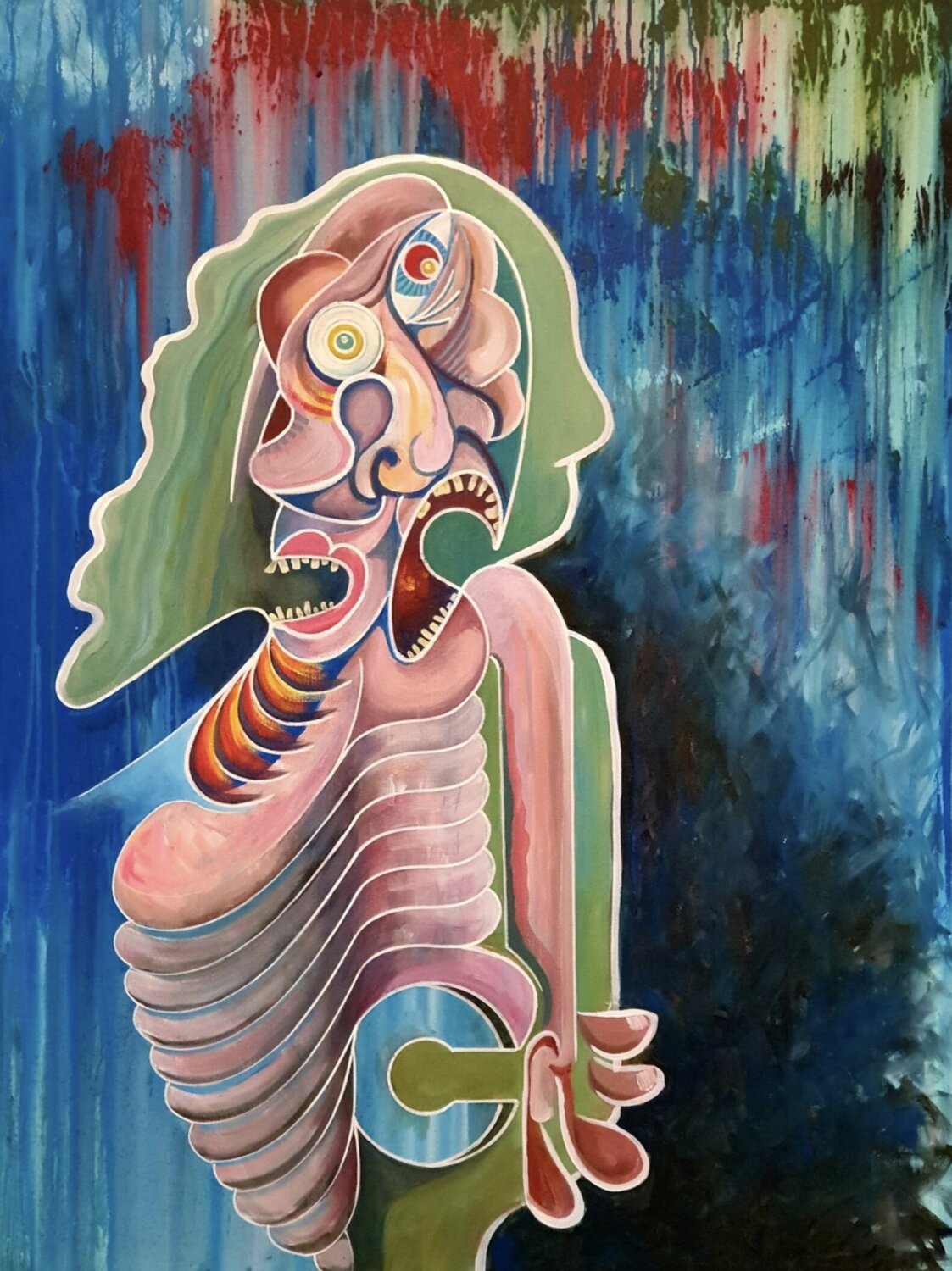 The Twisted Symetry of Your Two Faced Lies. Oliver Perry Originalgemälde zu verkaufen