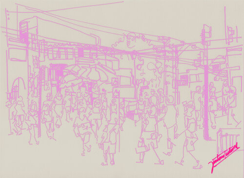 Street pastel di Gustavo Leutun, Disegno in vendita su Singulart